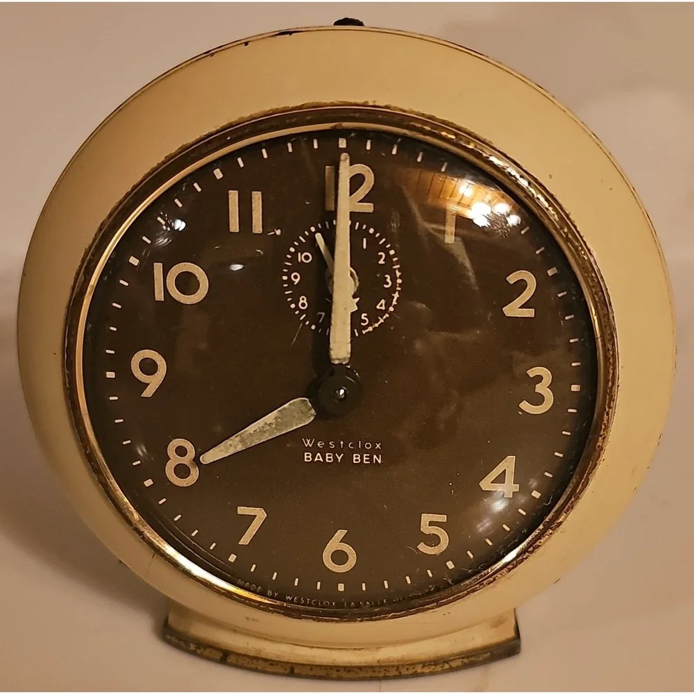 Westclox Baby Ben Rare 3A  Analog Mechanical Wind-Up Alarm Clock Arabic Works